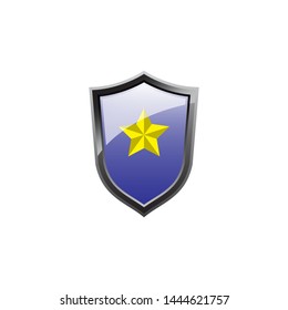 shield illustration with star design