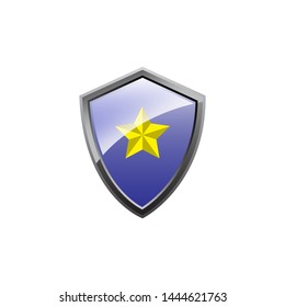 shield illustration with star design