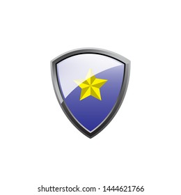 shield illustration with star design