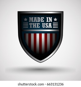 Shield with the image of the American flag