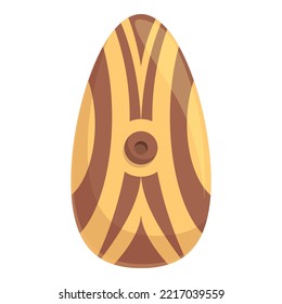 vector de dibujos animados de iconos de blindaje. Arte tribal. Pueblo nacional
