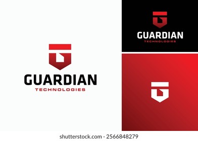 Shield Initial Letter G Guard Safety Guardian Protection logo design