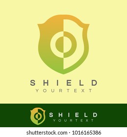 shield initial Letter O Logo design