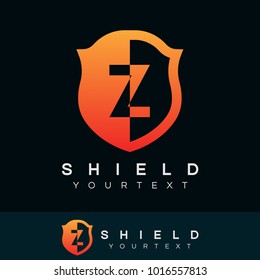shield initial Letter Z Logo design