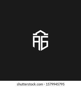 shield initials letter logo design vector