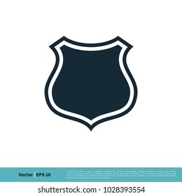 Shield Insignia Heraldic Icon Vector Logo Template Illustration Design. Vector EPS 10.