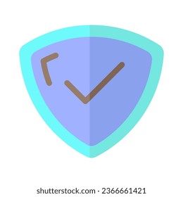 shield insurance protect e commerce flat icon logo
