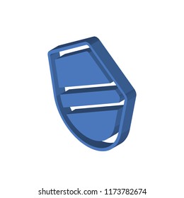 Shield isometric left top view 3D icon