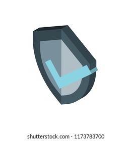 Shield isometric left top view 3D icon