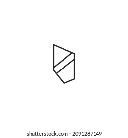 shield isometric line icon, editable stroke icon