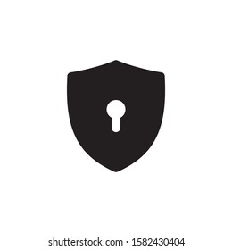 Shield with key hole icon symbol vector illustration