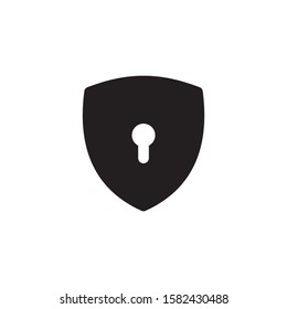 Shield with key hole icon symbol vector illustration
