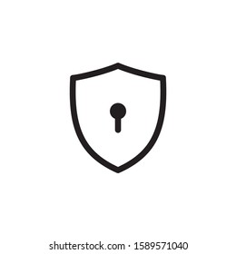 Shield with key hole icon symbol vector illustration