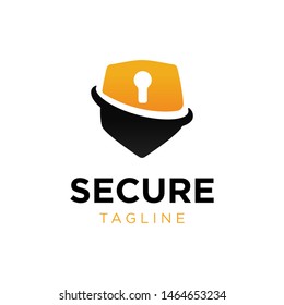 Shield with Key hole Logo Design Template