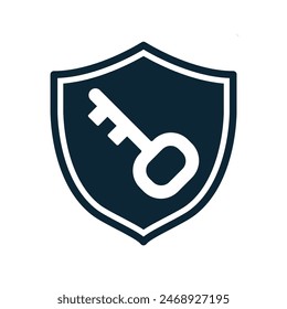 shield key icon design vector template