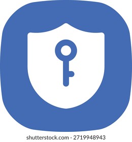 escudo con símbolo de clave para el icono de la interfaz de usuario de protección.