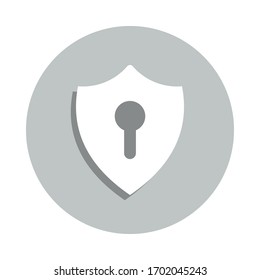 icono del escudo y del botón principal. Glifo simple, vector plano de iconos web para ui y ux, sitio web o aplicación móvil