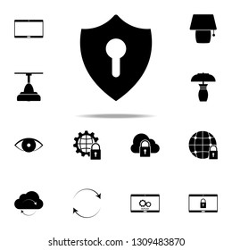 shield and keyhole icon. web icons universal set for web and mobile