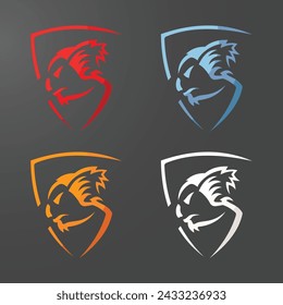 Shield of Koala Logo Vector