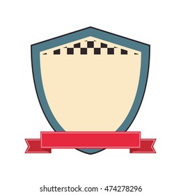 shield label banner square icon. Flat and Isolated design. Vector illustration