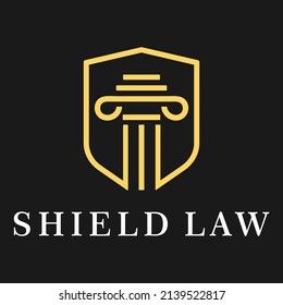 Shield law monoline logo style