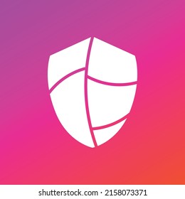 Shield and leaf combined logo concept with gradient colored background. Suitable for security, protection, environment, data, company, product, brand, and organization.