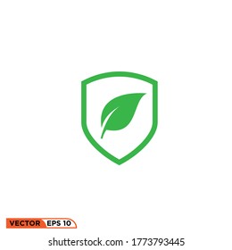 shield leaf icon design vector illustration 