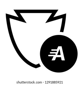 Shield and letter A. logo koncept. Designed for your web site design, logo, app, UI