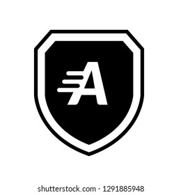 Shield and letter A. logo koncept. Designed for your web site design, logo, app, UI