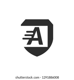 Shield and letter A. logo koncept. Designed for your web site design, logo, app, UI