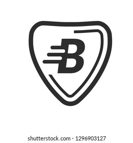 Shield and letter B. logo koncept. Designed for your web site design, logo, app, UI 