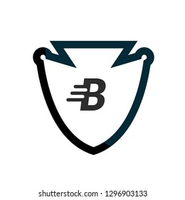 Shield and letter B. logo koncept. Designed for your web site design, logo, app, UI 