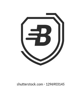 Shield and letter B. logo koncept. Designed for your web site design, logo, app, UI 