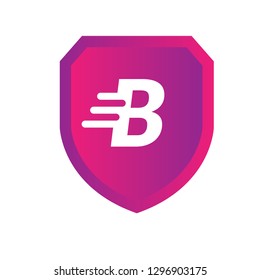 Shield and letter B. logo koncept. Designed for your web site design, logo, app, UI 
