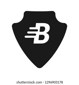 Shield and letter B. logo koncept. Designed for your web site design, logo, app, UI 
