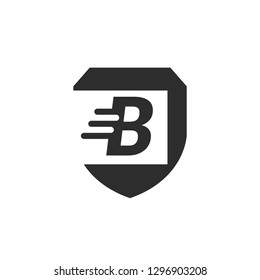 Shield and letter B. logo koncept. Designed for your web site design, logo, app, UI 