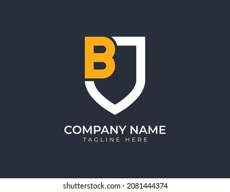 Shield with Letter B Logo Template. Shield Logo Vector illustrations
