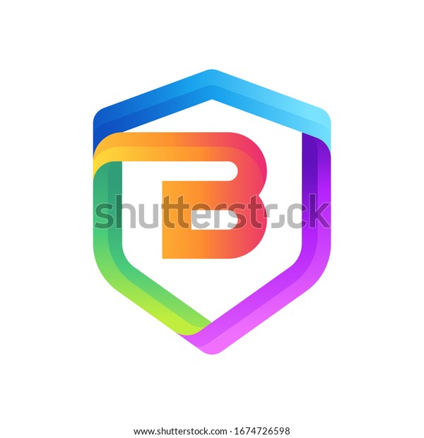 Shield Letter B Logo Template Stock Vector (Royalty Free) 1674726598 ...