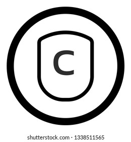 Shield and letter C. logo koncept. Designed for your web site design, logo, app, UI