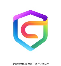 Shield Letter C Logo Template