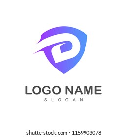 shield letter d logo