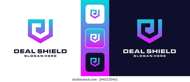 Shield With Letter D Logo Design