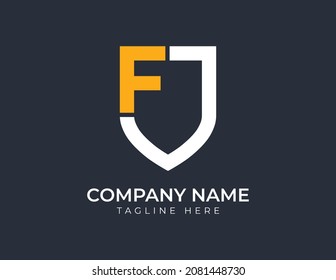 Shield with Letter F Logo Template. Shield Logo Vector illustrations