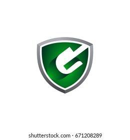 Shield Letter G Initial Logo Template