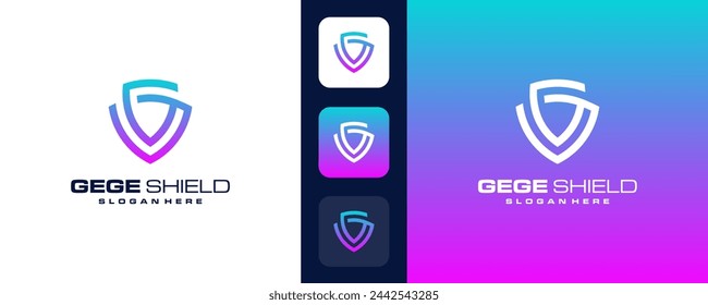 shield letter G logo design