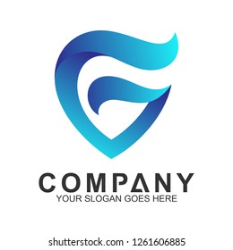 shield letter G logo template. shielding icons