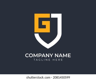 Shield with Letter G Logo Template. Shield Logo Vector illustrations