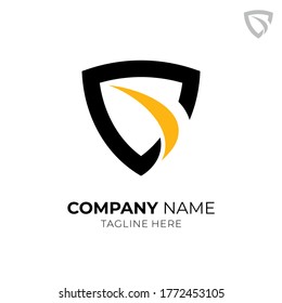 Shield Letter G Simple Flat Logo Template