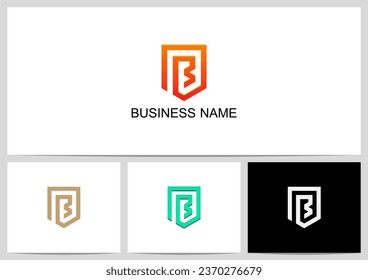 Diseño inicial del logotipo Escudo con carta interior B