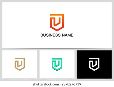 Shield With Letter Inside Logo Design Initial V